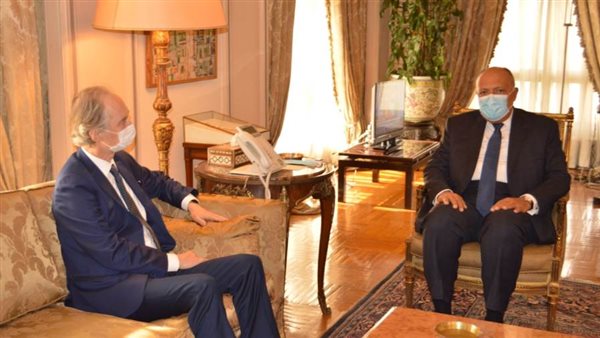 وزير الخارجية يلتقي مبعوث الأمم المتحدة الخاص إلى سوريا