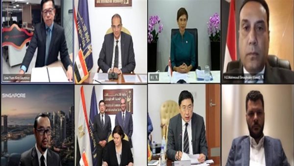 وزيرا الاتصالات المصري والسنغافوري يشهدان توقيع اتفاق تعاون لنقل المعرفة فى مجال الذكاء الاصطناعى