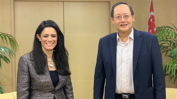 المشاط تبحث مع وزير الصناعة والتجارة بسنغافورة سبل التعاون المشترك