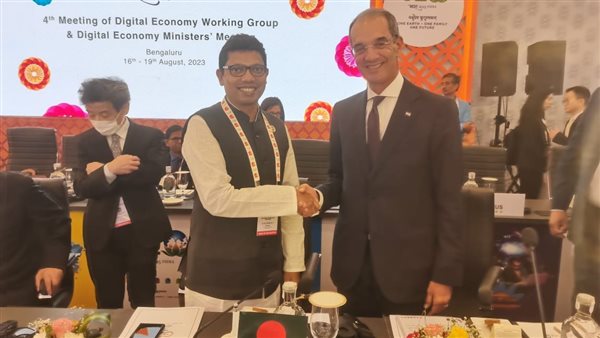 عمرو طلعت وزير الاتصالات وتكنولوجيا المعلومات يشارك فى جلسات الاجتماع الوزارى المعنى بالاقتصاد الرقمى ضمن أعمال مجموعة العشرين G20 بالهند