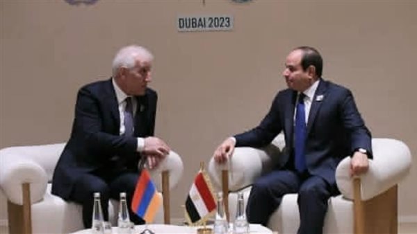  السيسي ونظيره الأرميني يؤكدان أهمية تعزيز التعاون السياحي والتجاري بين البلدين