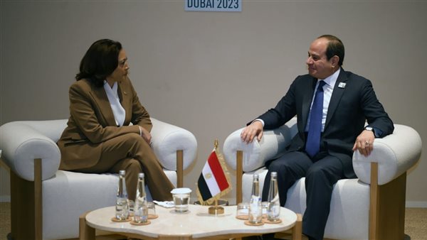 مباحثات ثنائية بين السيسي ونائبة رئيس أمريكا على هامش قمة المناخ Cop28