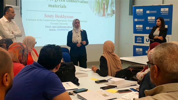 دورة تدريبية عن الترميم الأخضر لمرممي المتحف القومي للحضارة المصرية