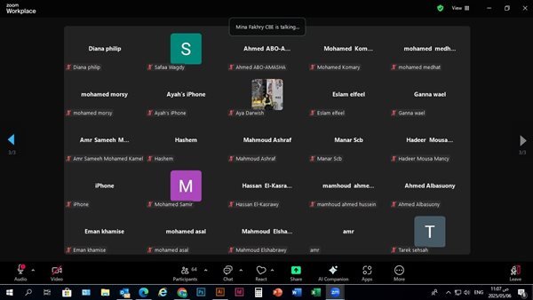 الرقابة المالية تنظم ورشة عمل افتراضية لـ (رواد النيل) التابعة للبنك المركزي لمركزي