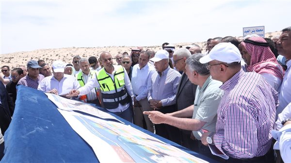 الوزير يتابع إنشاء خط سكة حديد بئر العبد / العريش / جنوبا رأس النقب 