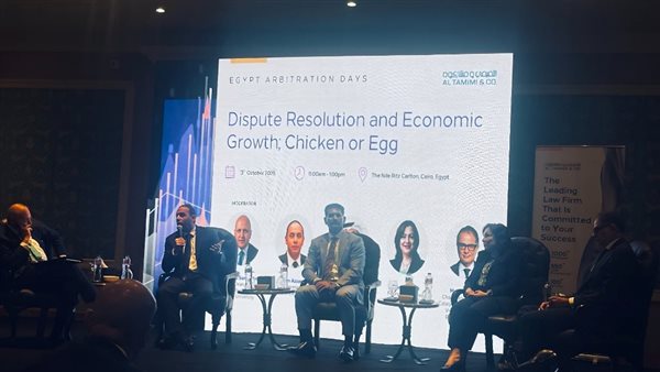 رئيس البورصة يشارك في حلقة نقاشية حول آليات تسوية المنازعات وأهميتها للنمو الاقتصادي